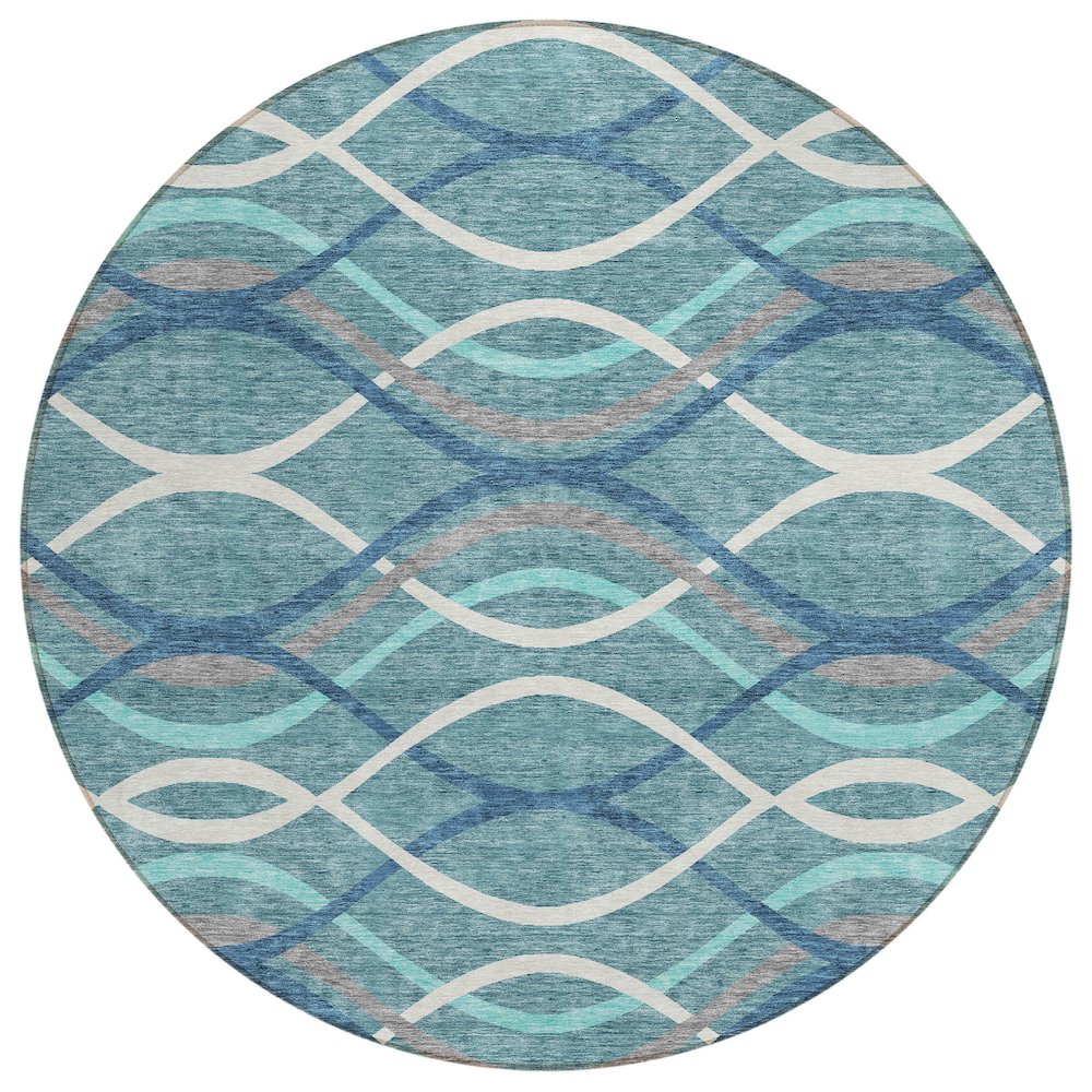 Chantille ACN757 Teal 8' x 8' Rug. Picture 1