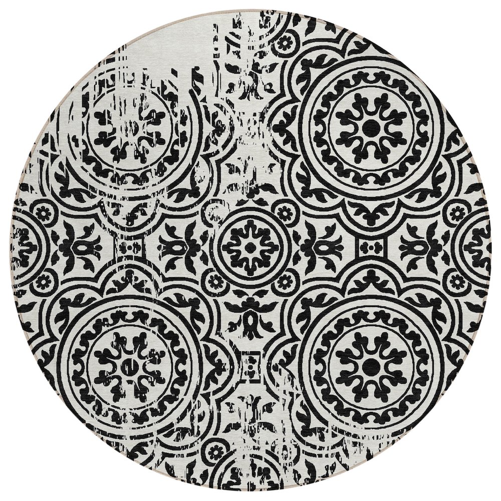 Chantille ACN758 Black 8' x 8' Rug. Picture 1