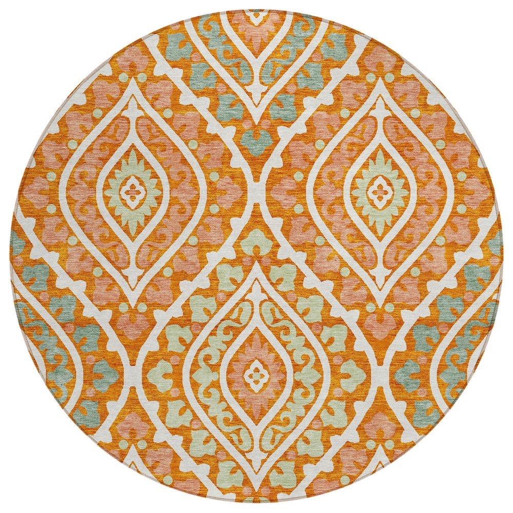 Chantille ACN761 Orange 8' x 8' Rug. Picture 1