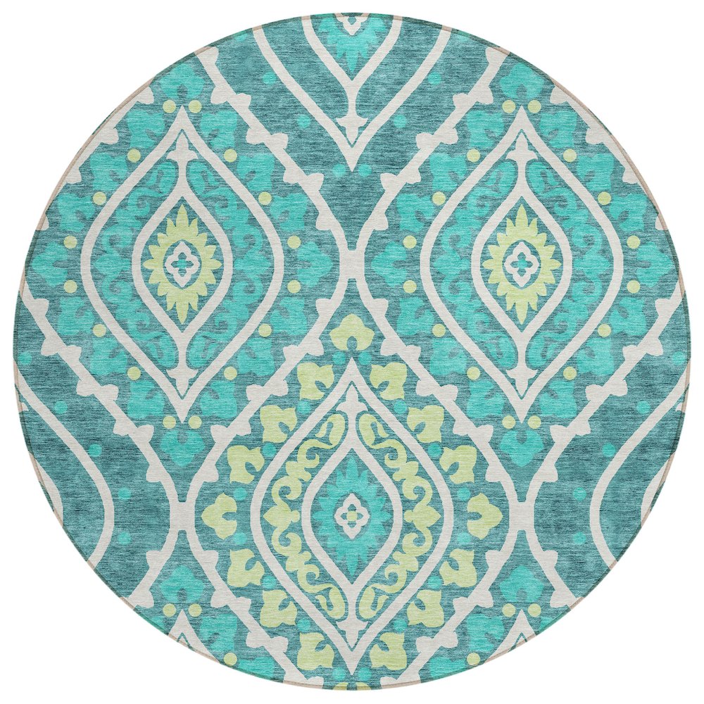 Chantille ACN761 Teal 8' x 8' Rug. Picture 1