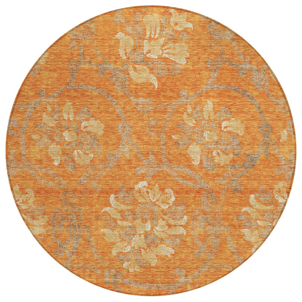 Chantille ACN762 Orange 8' x 8' Rug. Picture 1