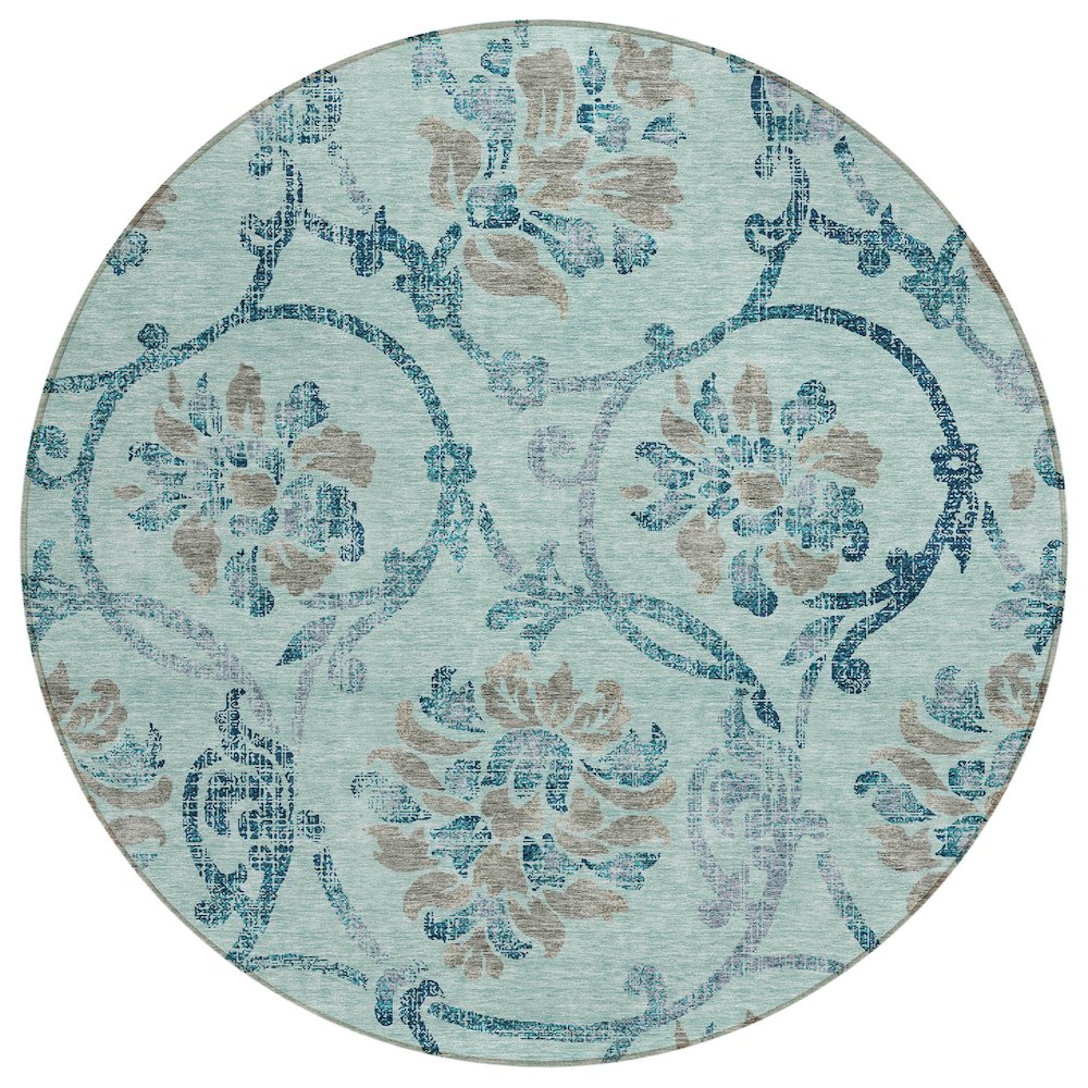 Chantille ACN762 Teal 8' x 8' Rug. Picture 1