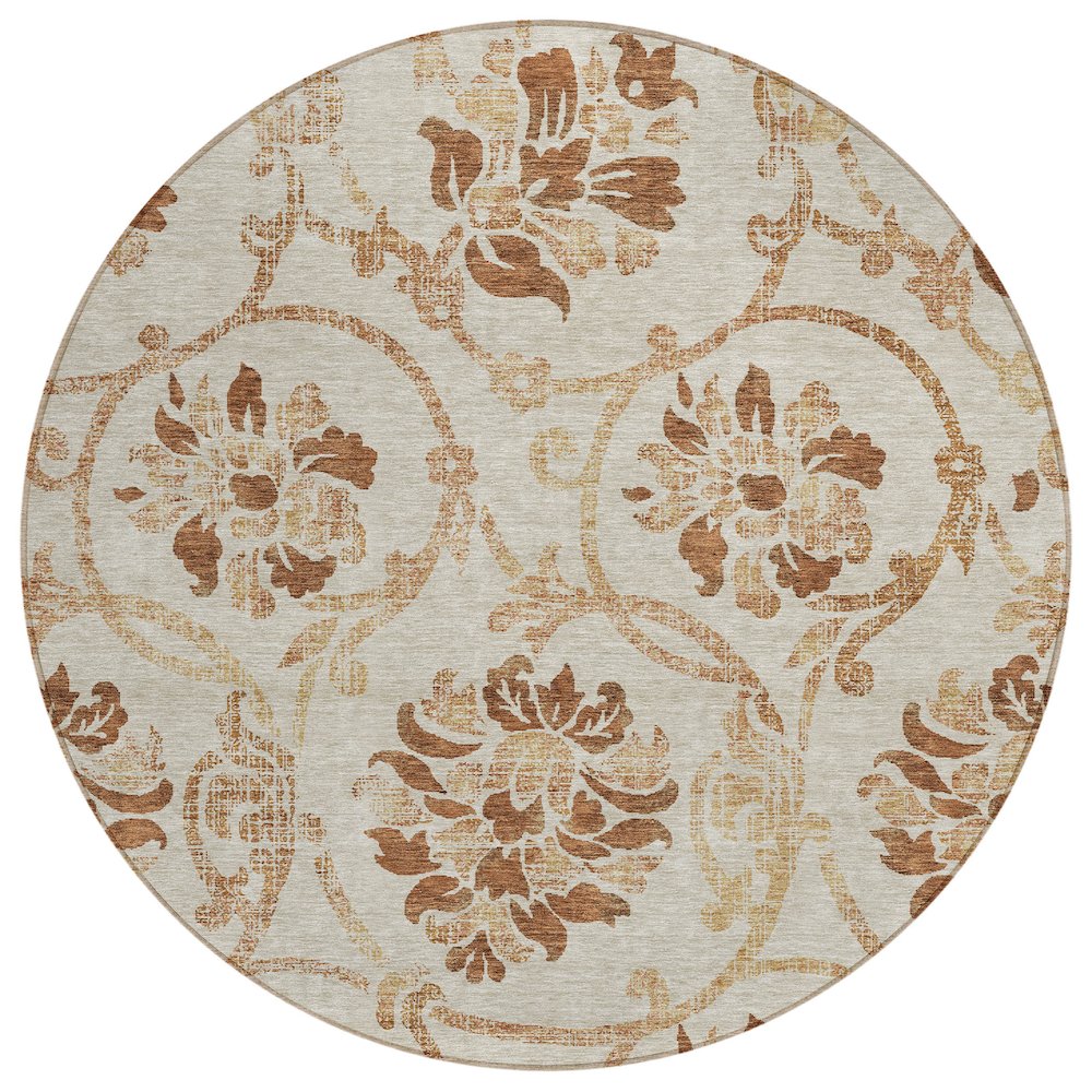 Chantille ACN762 Orange 8' x 8' Rug. Picture 1