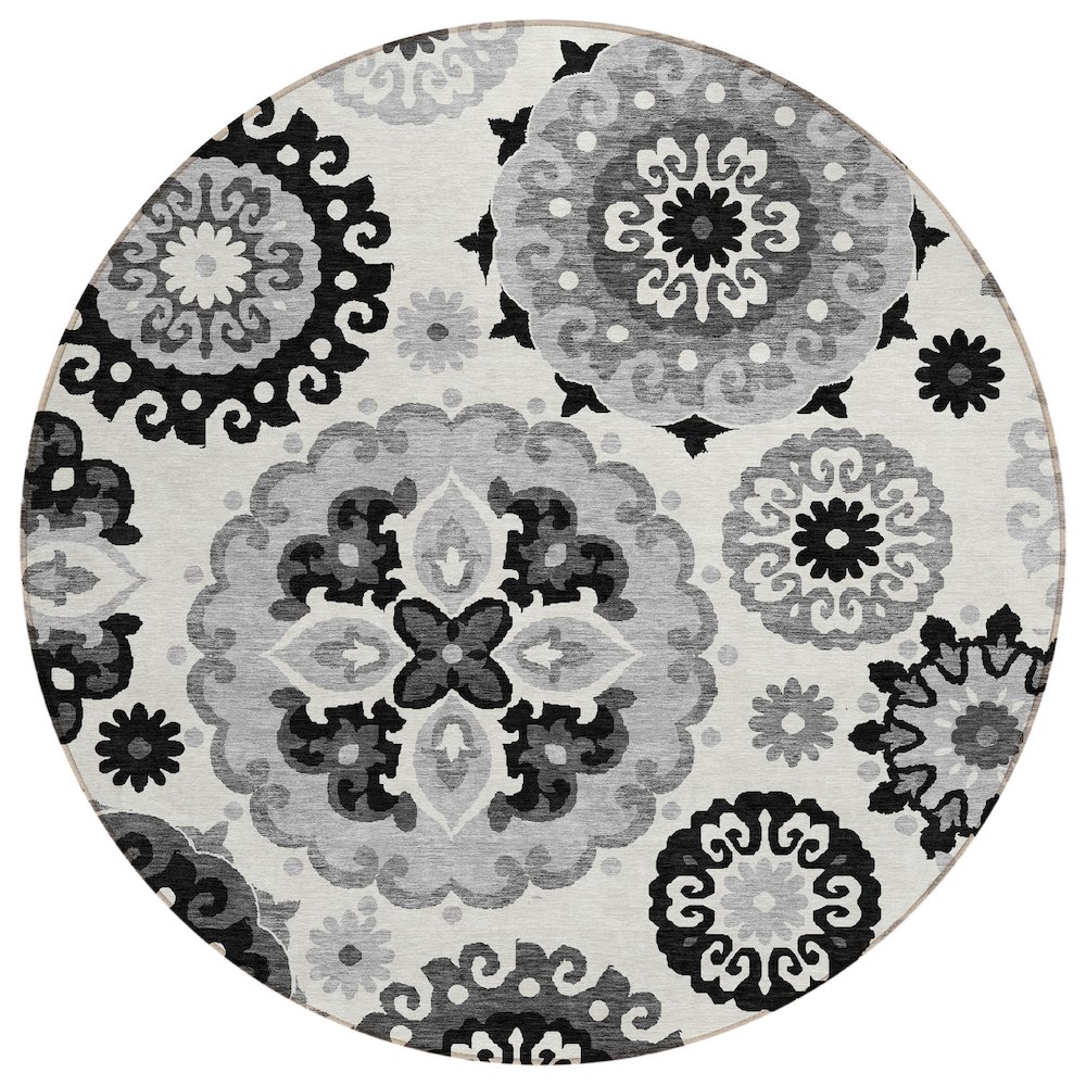 Chantille ACN763 Black 8' x 8' Rug. Picture 1