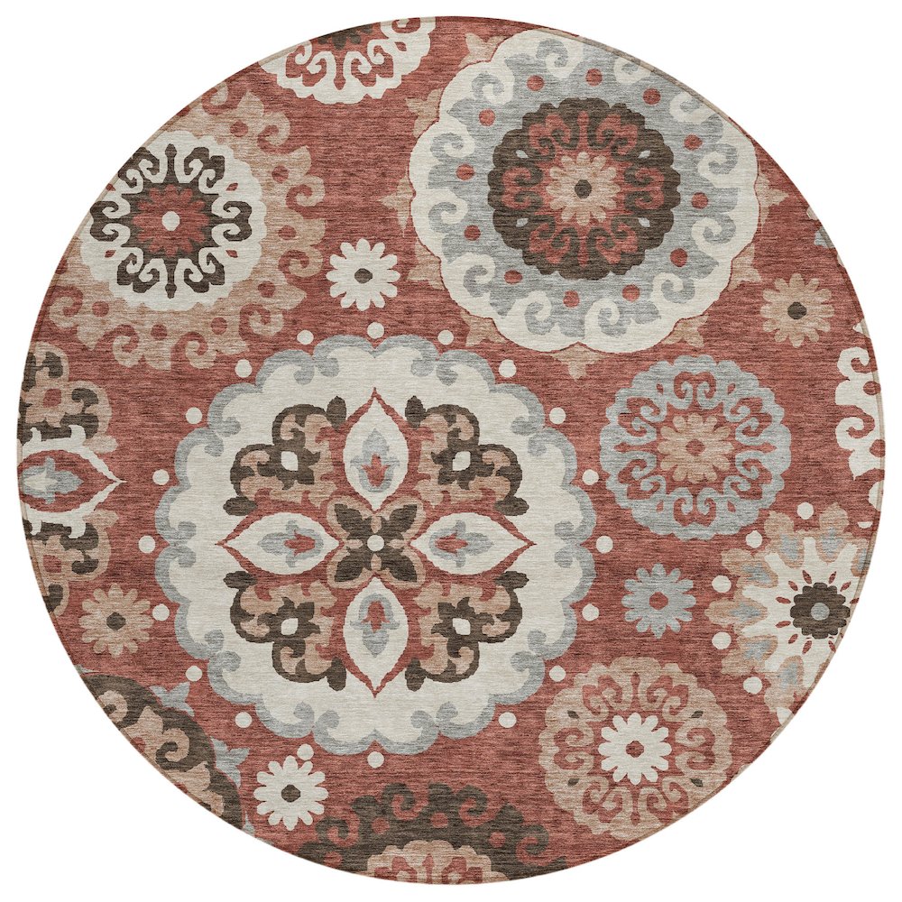 Chantille ACN763 Orange 8' x 8' Rug. Picture 1