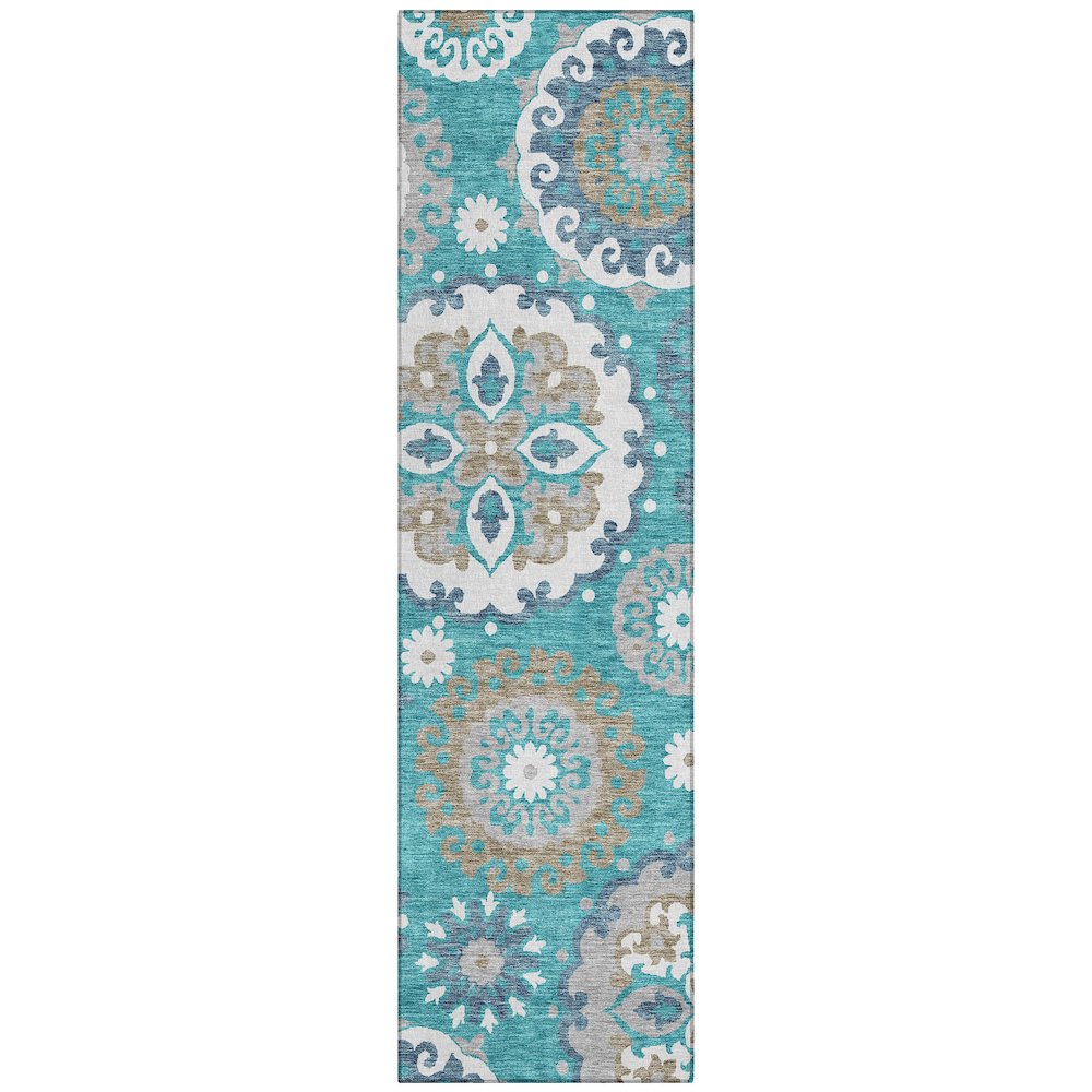 Chantille ACN763 Teal 2'3" x 7'6" Rug. Picture 1