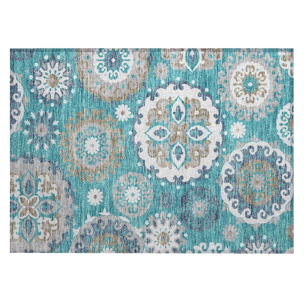 Chantille ACN763 Teal 1'8" x 2'6" Rug. Picture 1