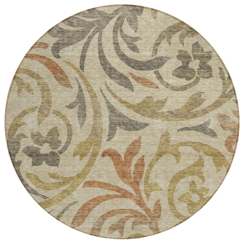 Chantille ACN764 Brown 8' x 8' Rug. Picture 1