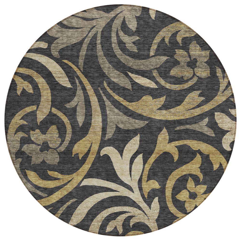 Chantille ACN764 Black 8' x 8' Rug. Picture 1