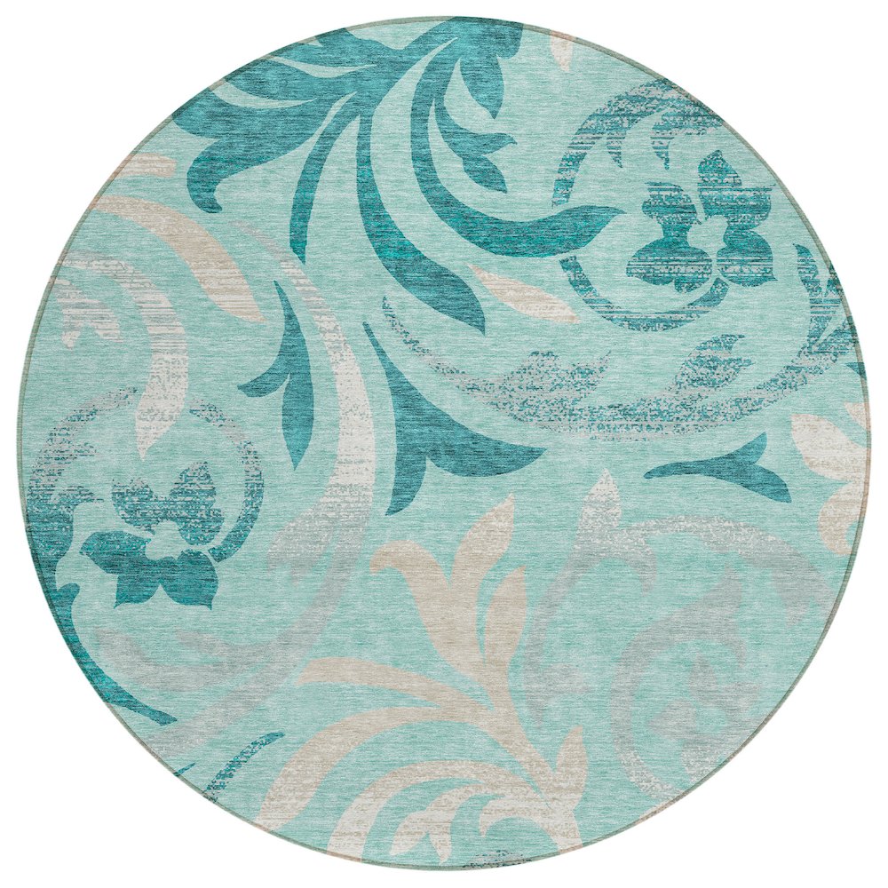 Chantille ACN764 Teal 8' x 8' Rug. Picture 1