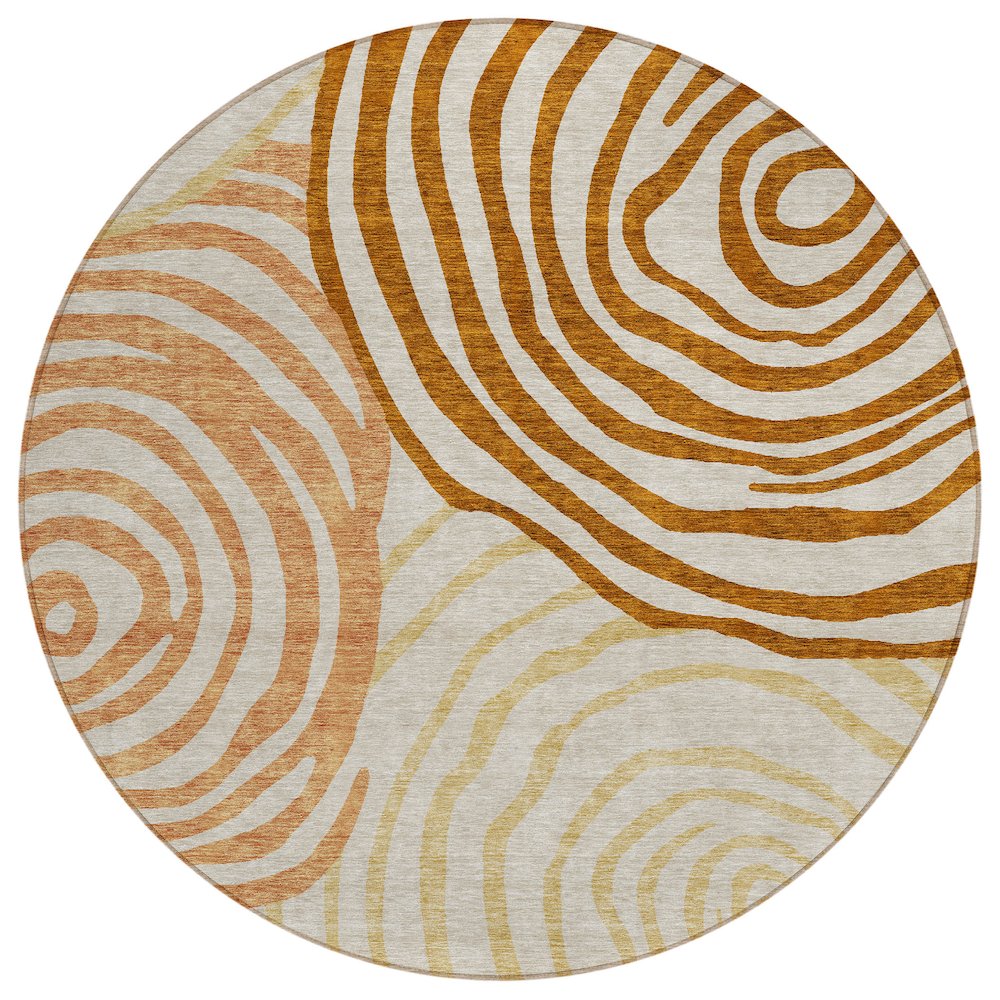 Chantille ACN765 Orange 8' x 8' Rug. Picture 1