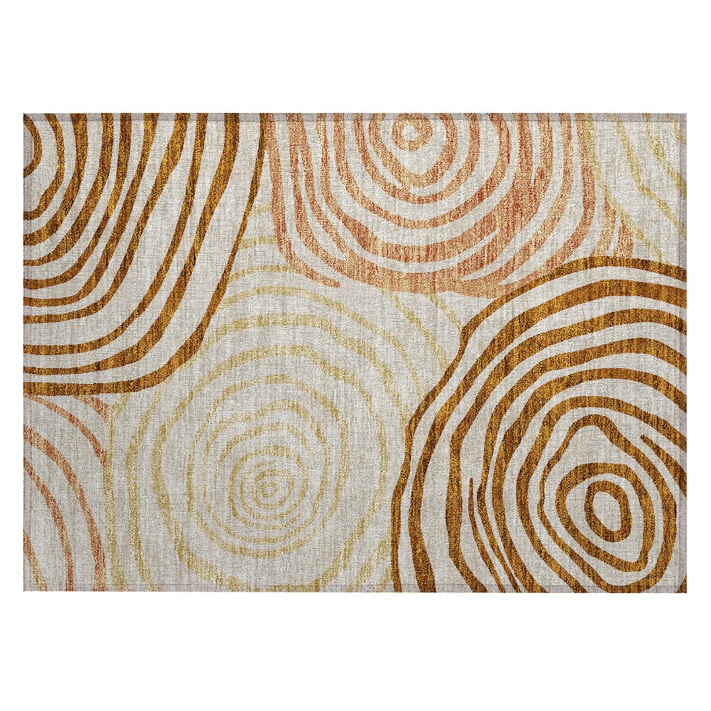 Chantille ACN765 Orange 1'8" x 2'6" Rug. Picture 1