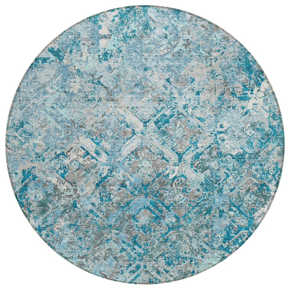 Chantille ACN768 Teal 8' x 8' Rug. Picture 1