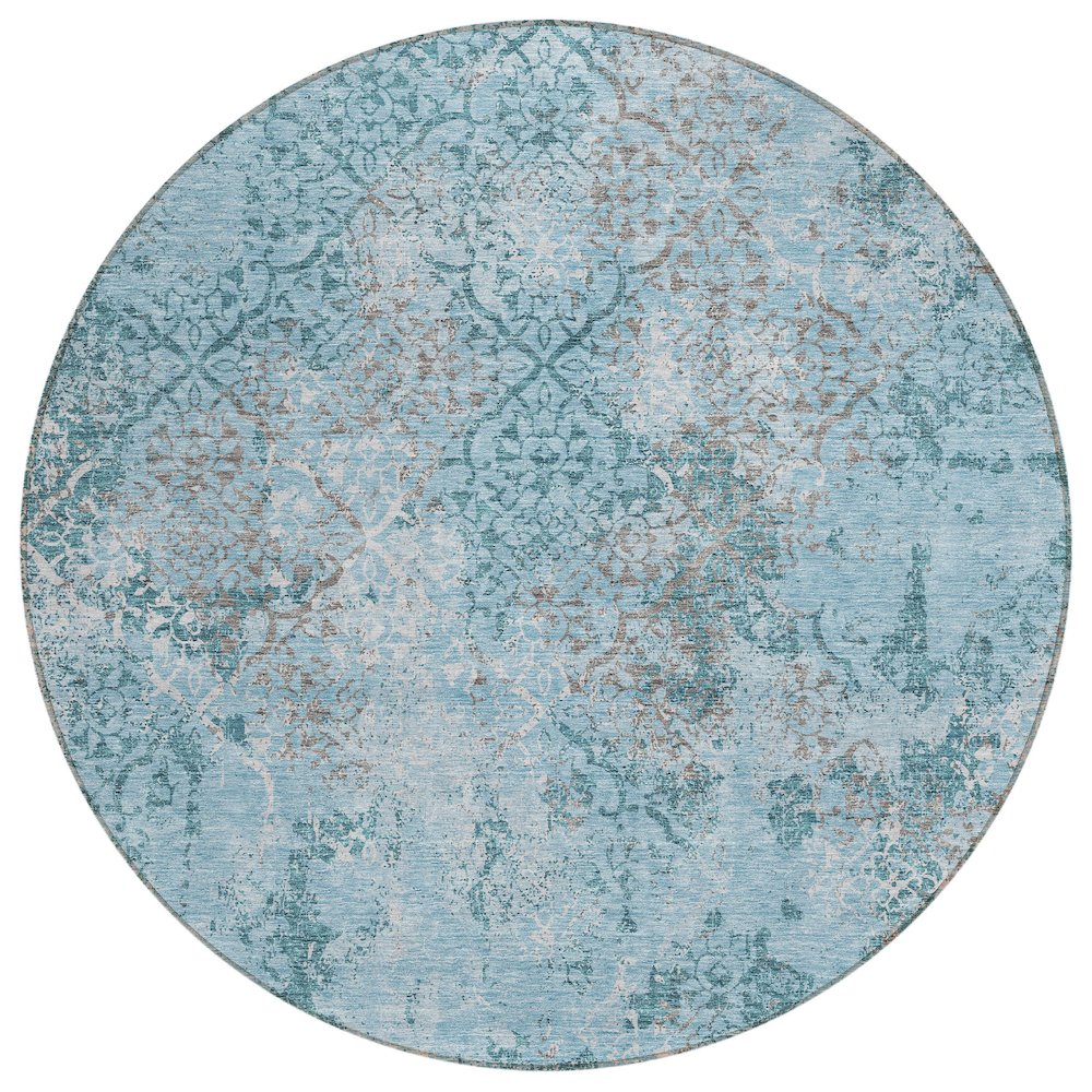 Chantille ACN769 Teal 8' x 8' Rug. Picture 1