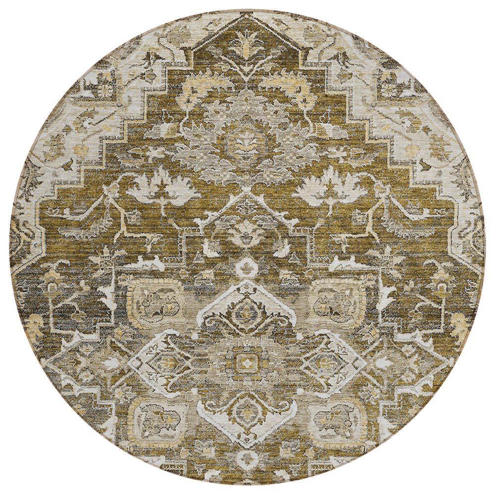 Chantille ACN774 Brown 8' x 8' Rug. Picture 1