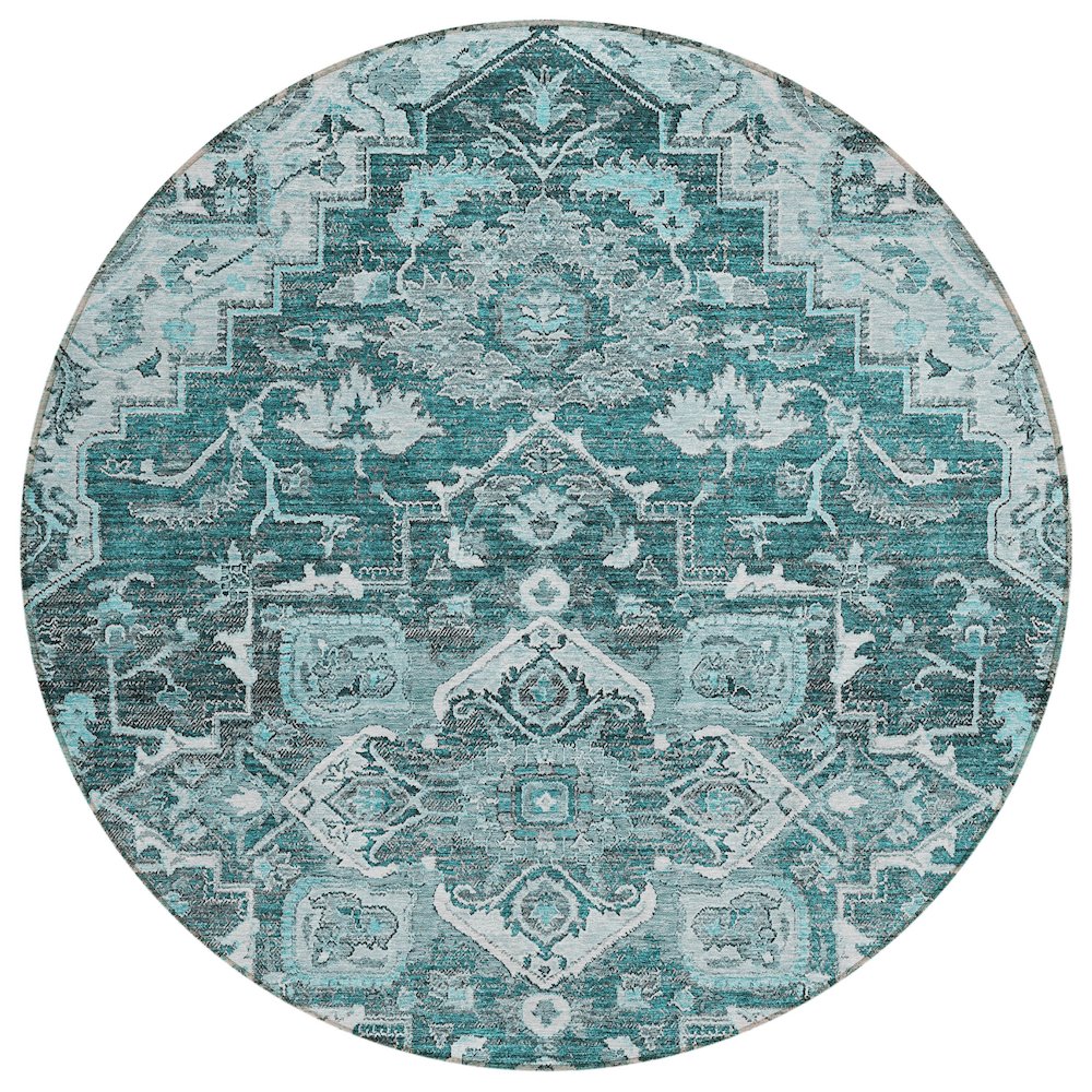 Chantille ACN774 Teal 8' x 8' Rug. Picture 1