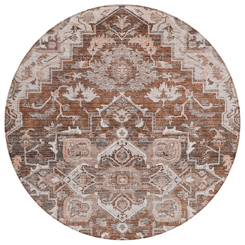 Chantille ACN774 Orange 8' x 8' Rug. Picture 1