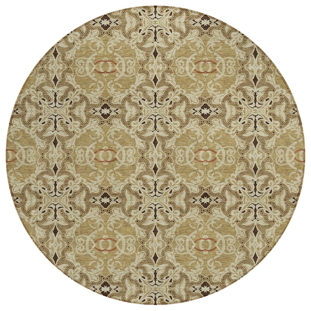 Chantille ACN783 Brown 8' x 8' Rug. Picture 1