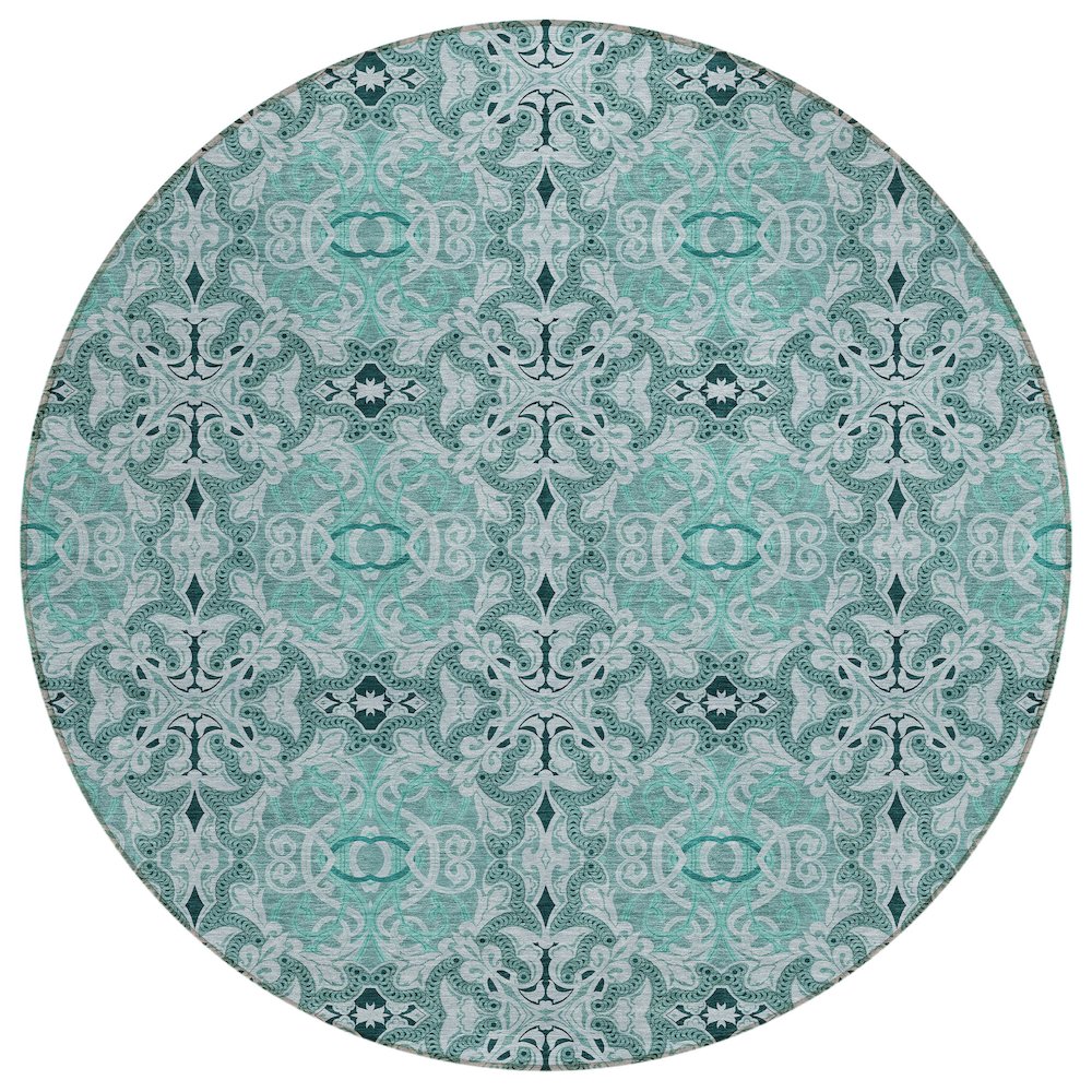 Chantille ACN783 Teal 8' x 8' Rug. Picture 1