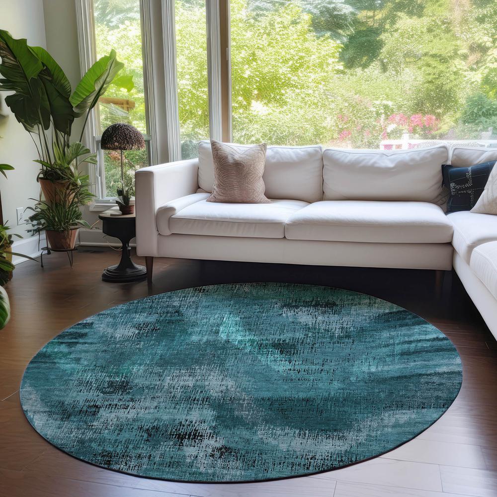 Chantille ACN792 Teal 8' x 8' Rug. Picture 5