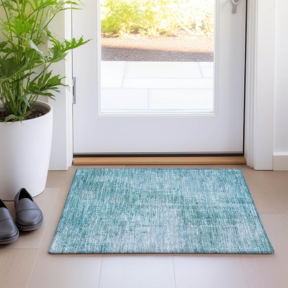 Chantille ACN796 Teal 1'8" x 2'6" Rug. Picture 5