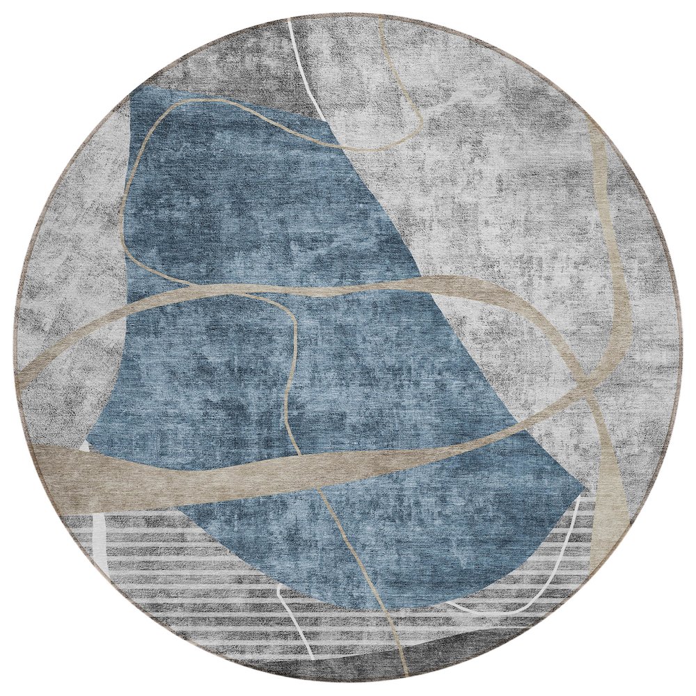 Chantille ACN804 Blue 8' x 8' Rug. Picture 1