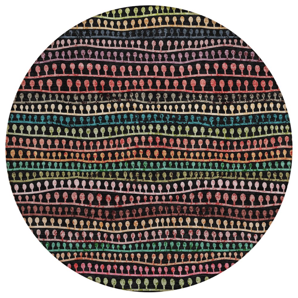 Chantille ACN823 Black 8' x 8' Rug. Picture 1