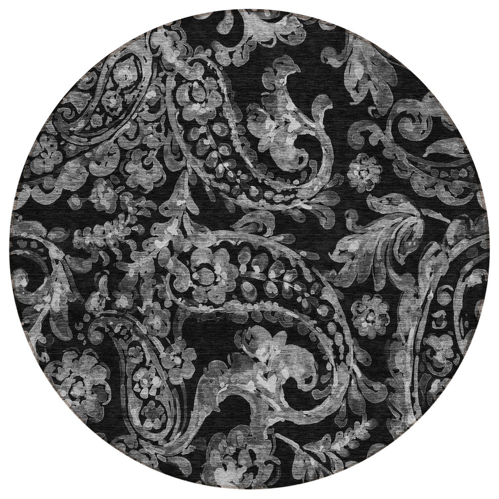 Chantille ACN835 Black 8' x 8' Rug. Picture 1