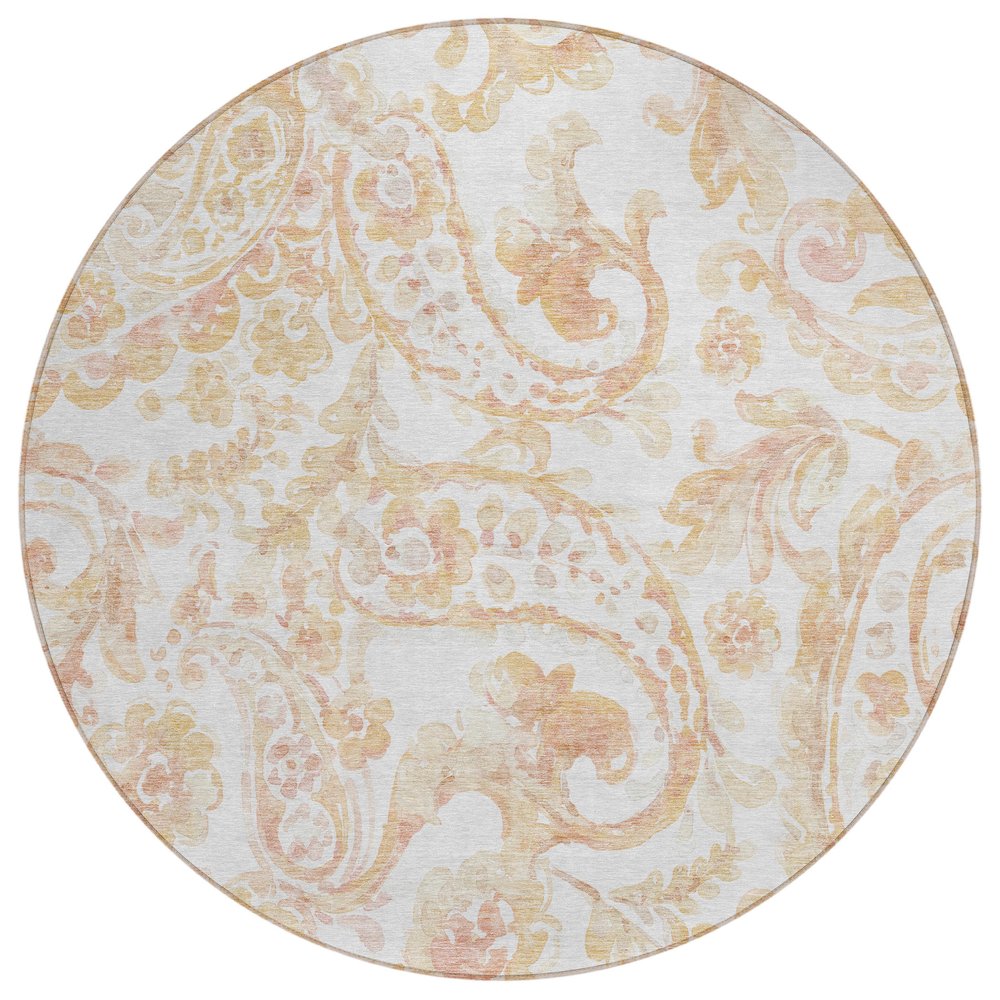 Chantille ACN835 Orange 8' x 8' Rug. Picture 1