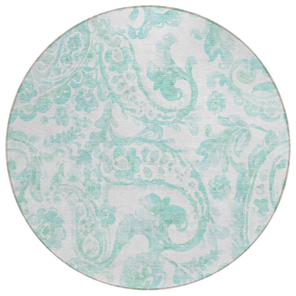 Chantille ACN835 Teal 8' x 8' Rug. Picture 1