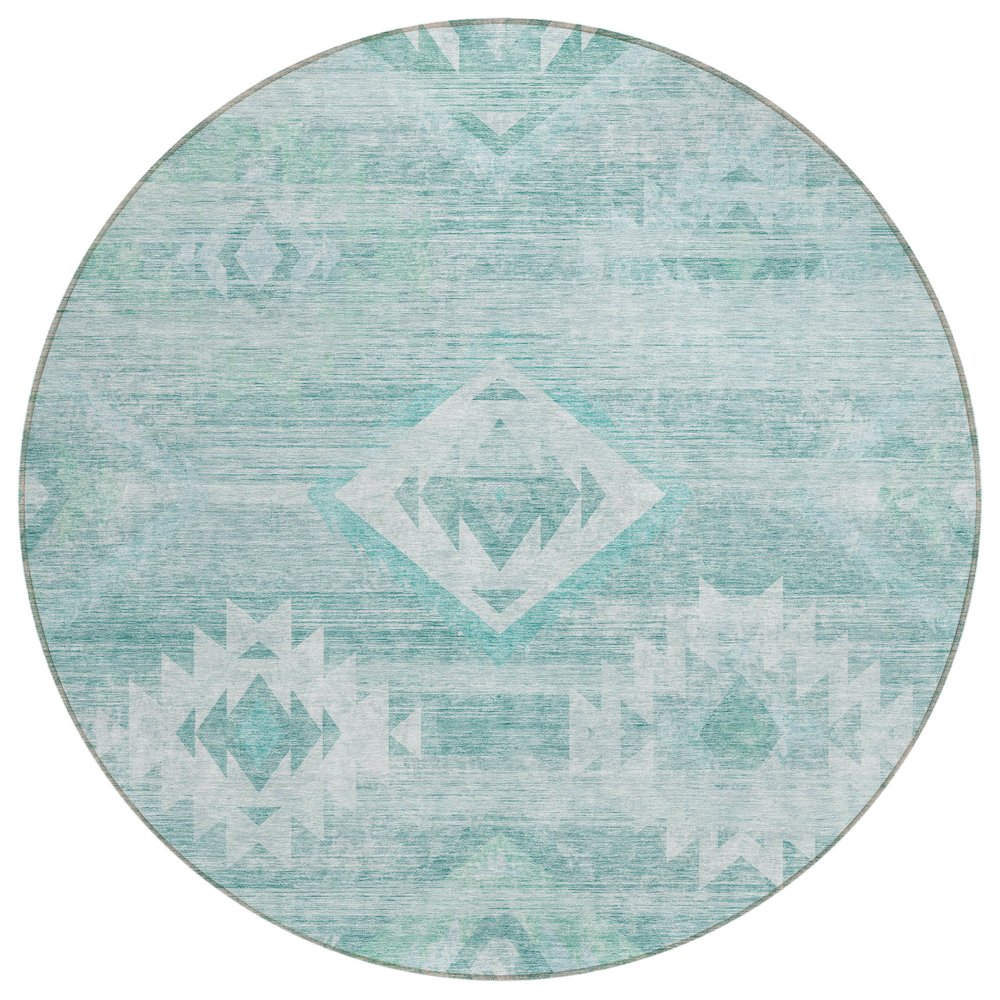 Chantille ACN837 Teal 8' x 8' Rug. Picture 1