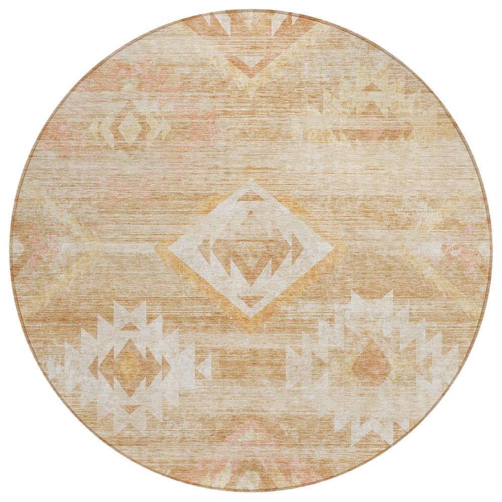 Chantille ACN837 Orange 8' x 8' Rug. Picture 1