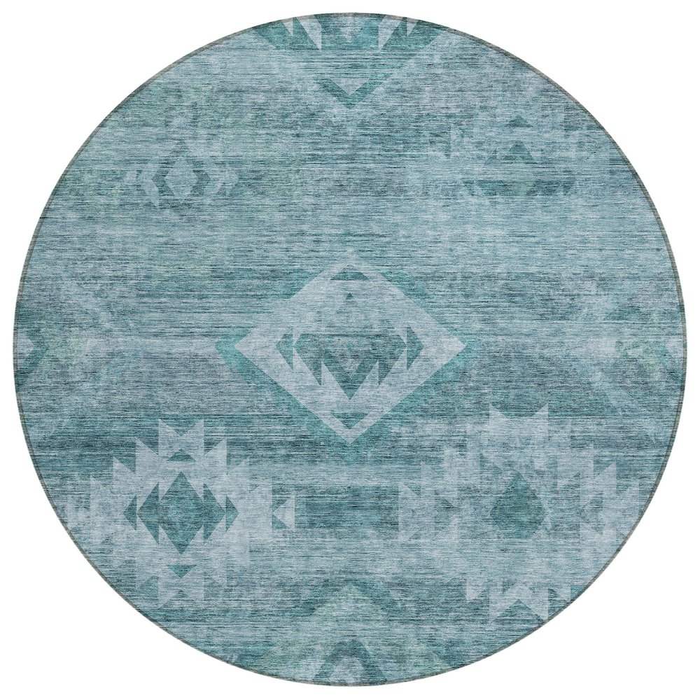 Chantille ACN837 Teal 8' x 8' Rug. Picture 1