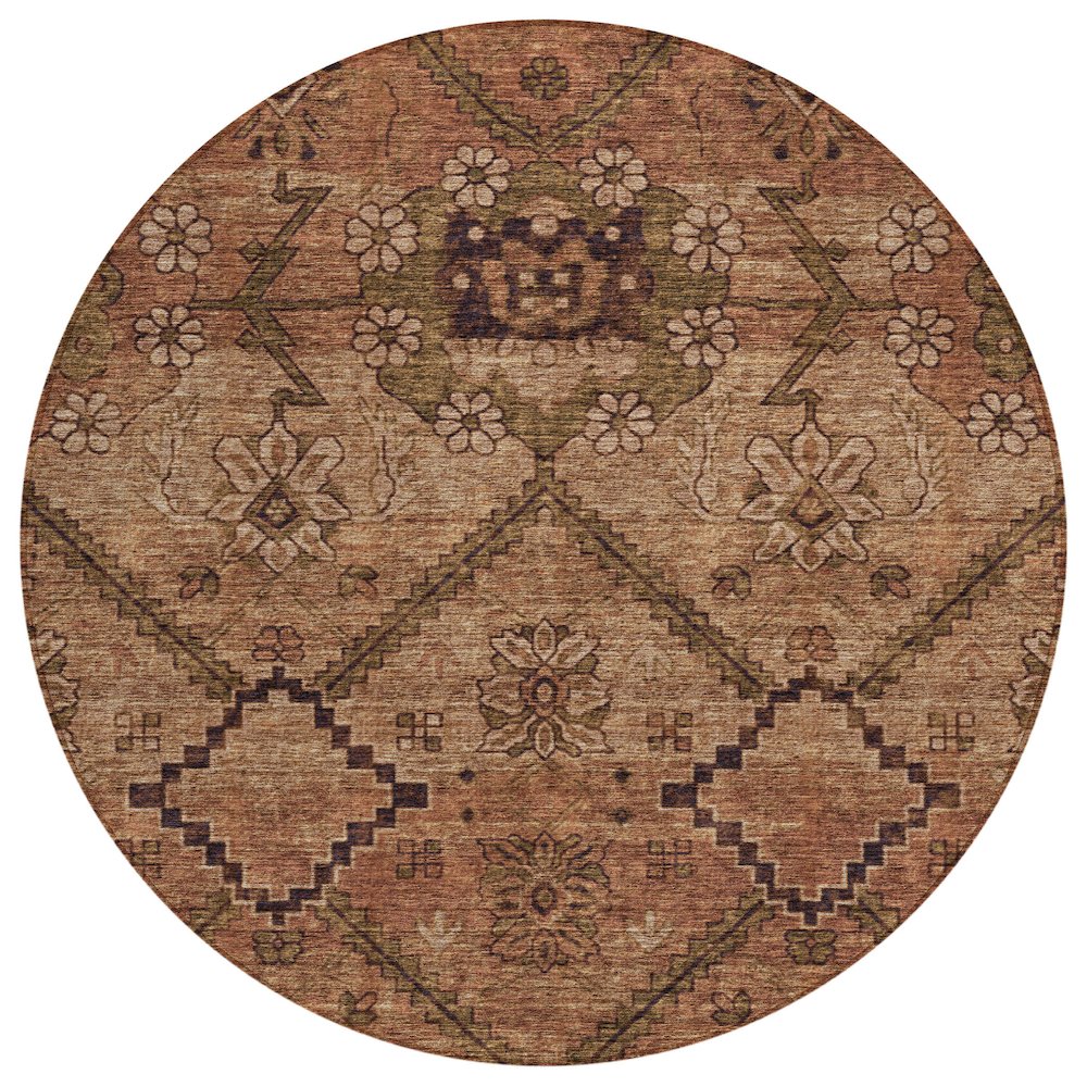 Chantille ACN842 Orange 8' x 8' Rug. Picture 1