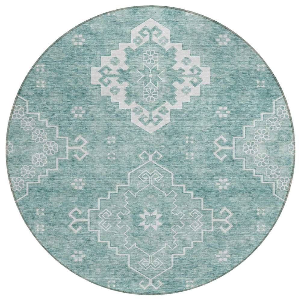 Chantille ACN847 Teal 8' x 8' Rug. Picture 1
