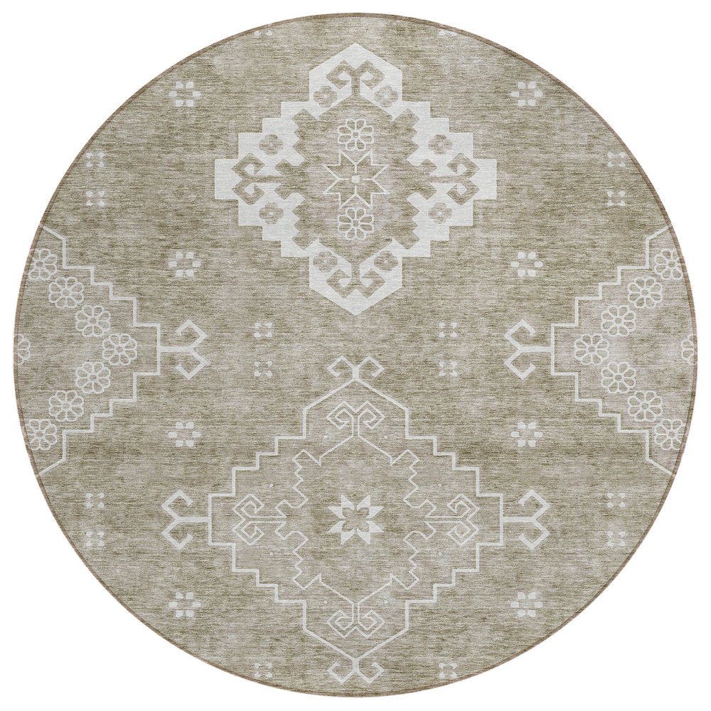 Chantille ACN847 Brown 8' x 8' Rug. Picture 1