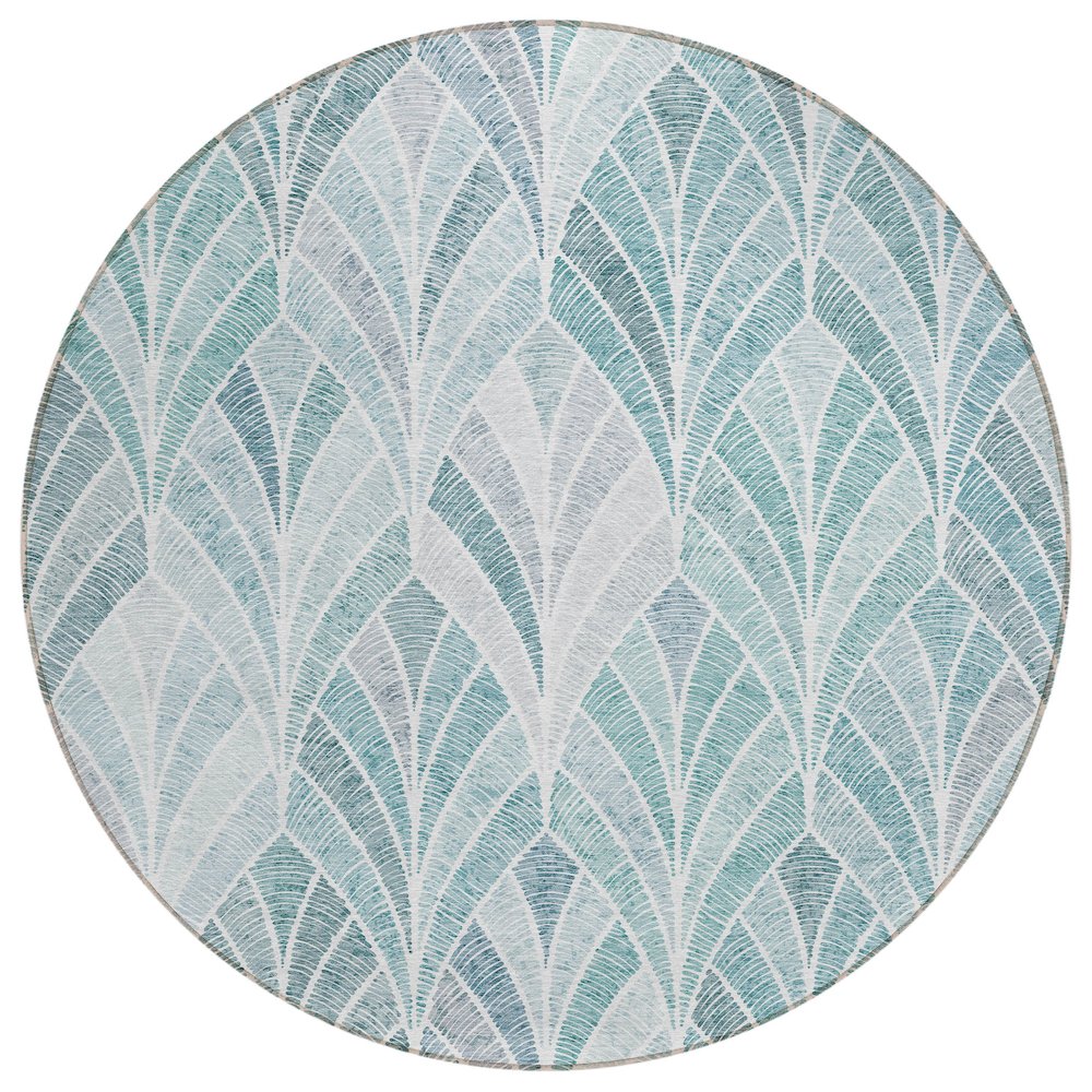 Chantille ACN851 Teal 8' x 8' Rug. Picture 1