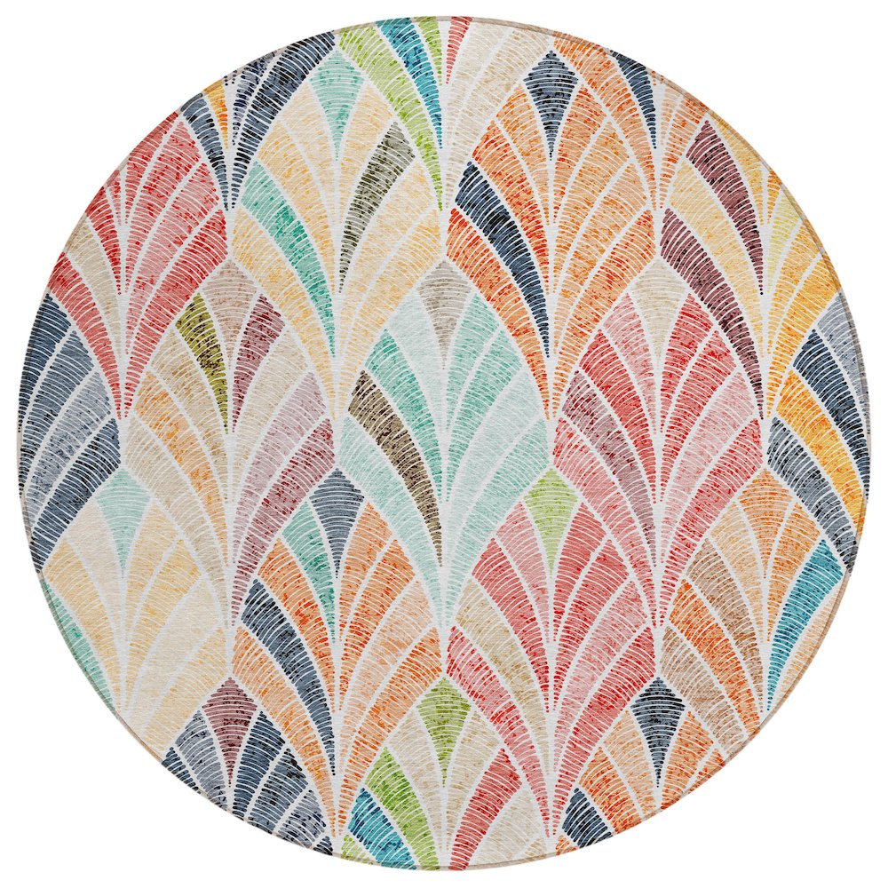 Chantille ACN851 Orange 8' x 8' Rug. Picture 1