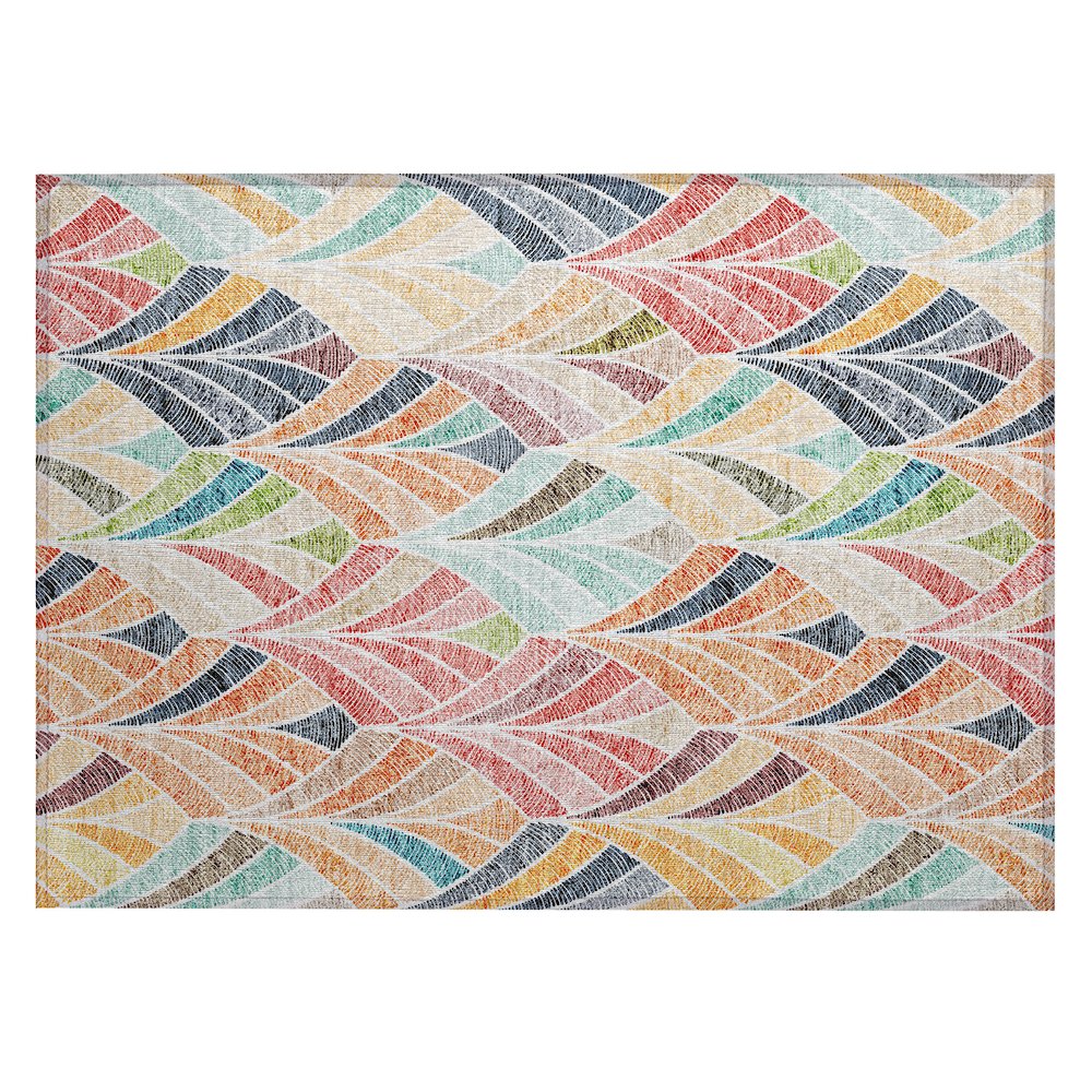 Chantille ACN851 Orange 1'8" x 2'6" Rug. Picture 1