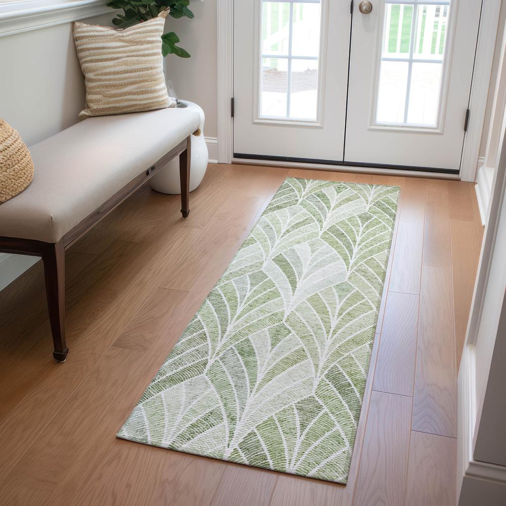Chantille ACN851 Green 2'3" x 7'6" Rug. Picture 5