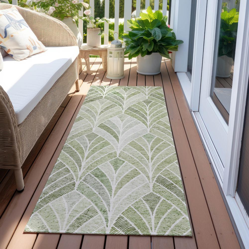 Chantille ACN851 Green 2'3" x 7'6" Rug. Picture 6