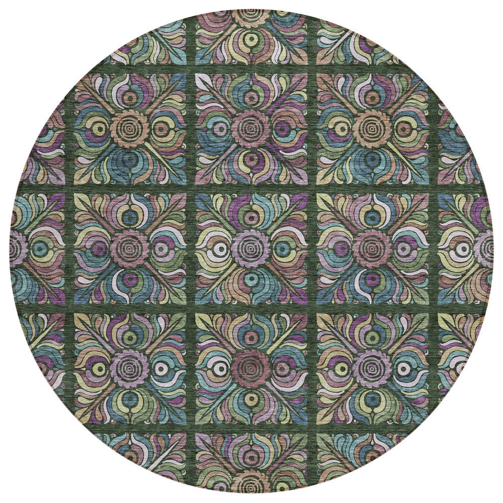 Chantille ACN852 Green 8' x 8' Rug. Picture 1