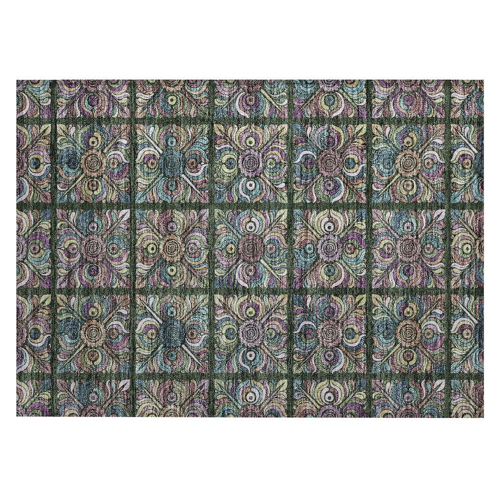 Chantille ACN852 Green 1'8" x 2'6" Rug. Picture 1