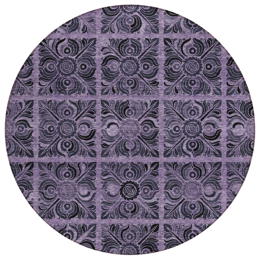 Chantille ACN853 Purple 8' x 8' Rug. Picture 1