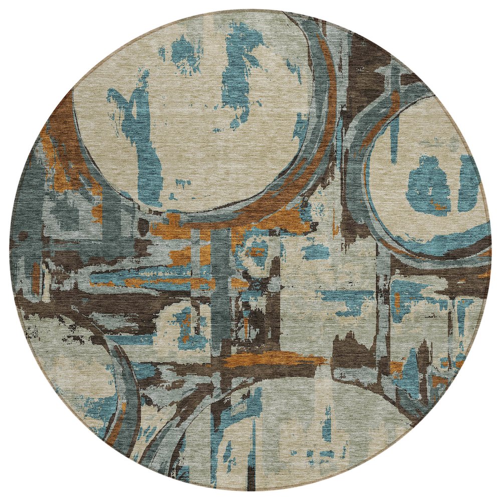 Chantille ACN855 Brown 8' x 8' Rug. Picture 1
