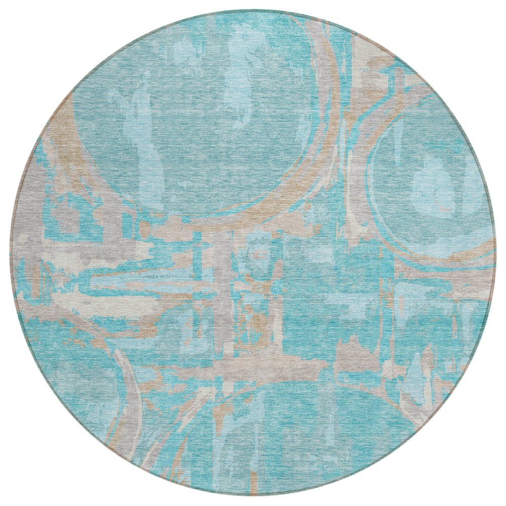 Chantille ACN855 Teal 8' x 8' Rug. Picture 1