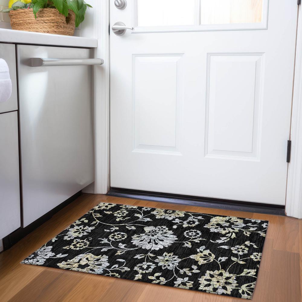 Chantille ACN856 Black 1'8" x 2'6" Rug. Picture 5