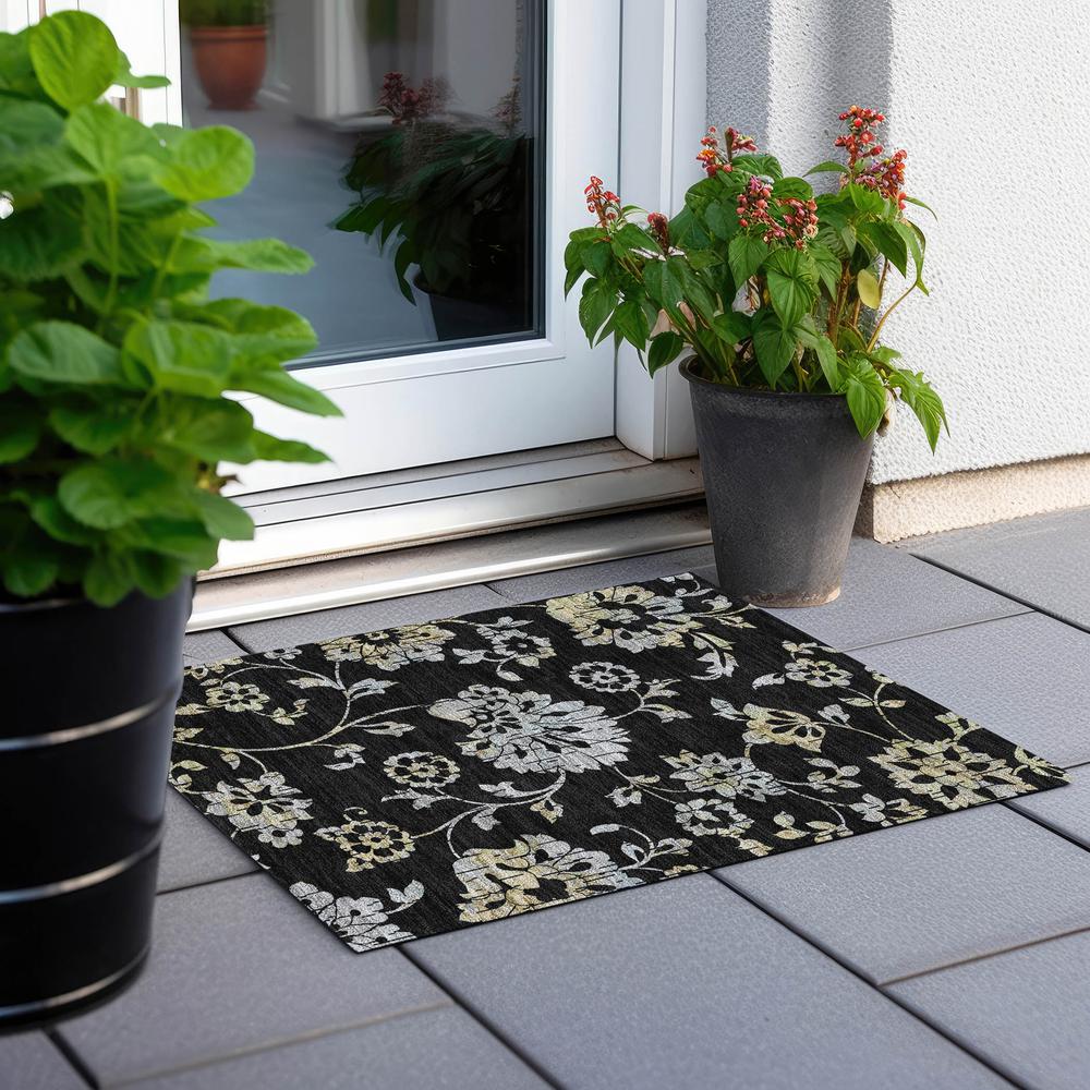 Chantille ACN856 Black 1'8" x 2'6" Rug. Picture 6