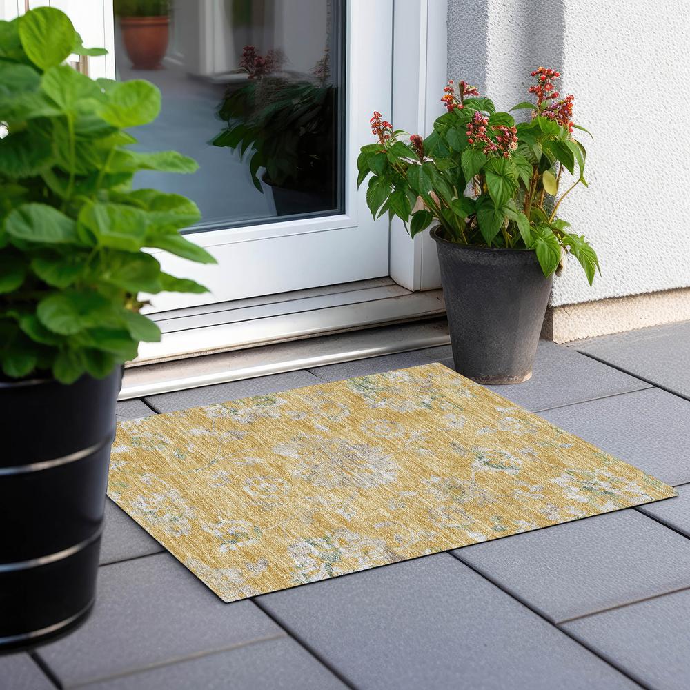 Chantille ACN856 Gold 1'8" x 2'6" Rug. Picture 6
