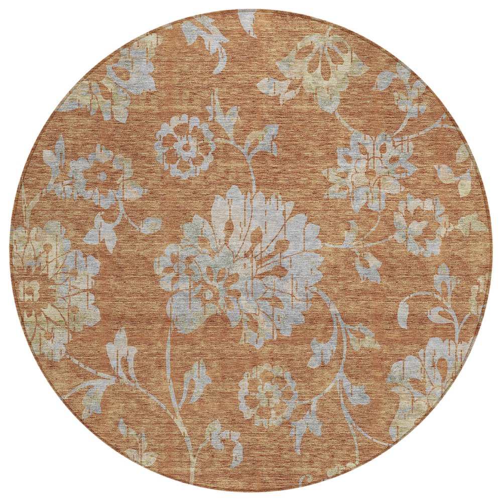 Chantille ACN856 Orange 8' x 8' Rug. Picture 1